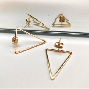 Lulu’s Triangle Gold Earrings